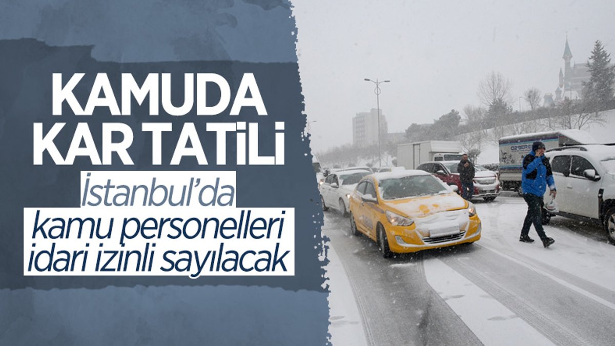 İstanbul'da kamu görevlilerine kar izni