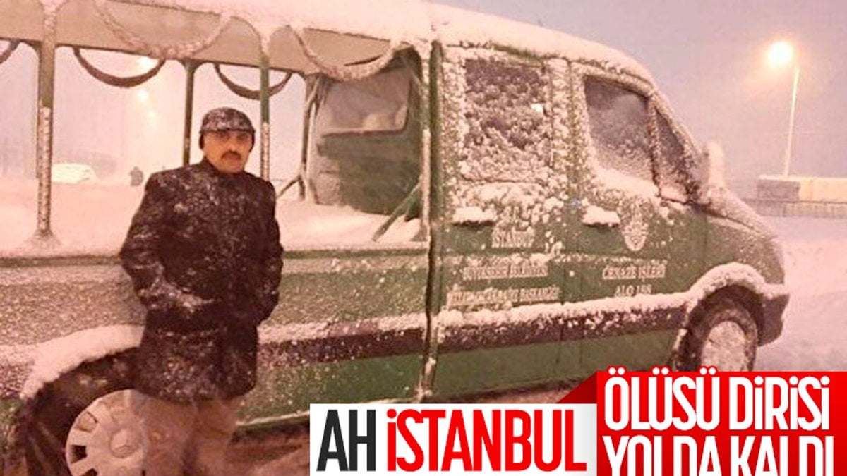 İstanbul'da cenaze nakil aracı yolda kaldı