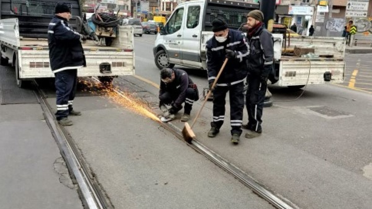 İstanbul Fatih'te tramvay hattında arıza