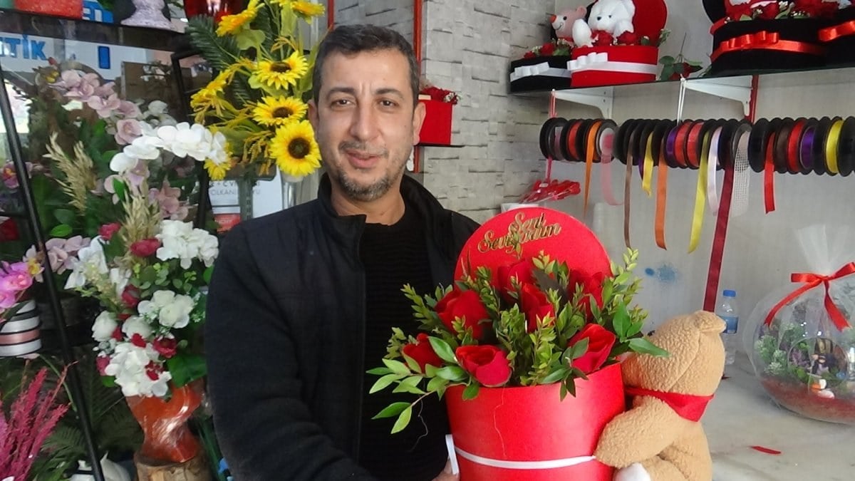 Diyarbakır’da çiçekçilerde Sevgililer Günü yoğunluğu
