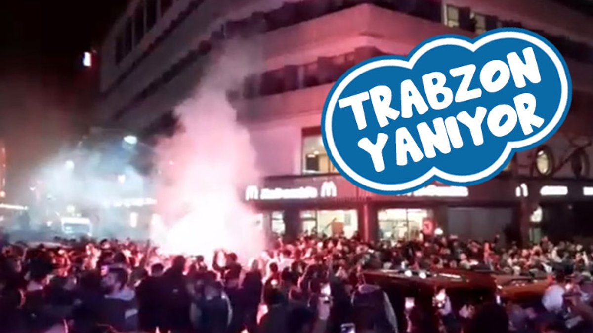 Trabzonspor taraftarları galibiyeti kutladı