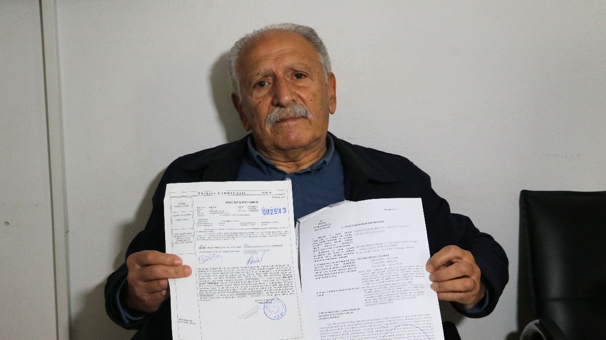 Adana'da otomobilini satan yaşlı adama sigortadan borç çıktı