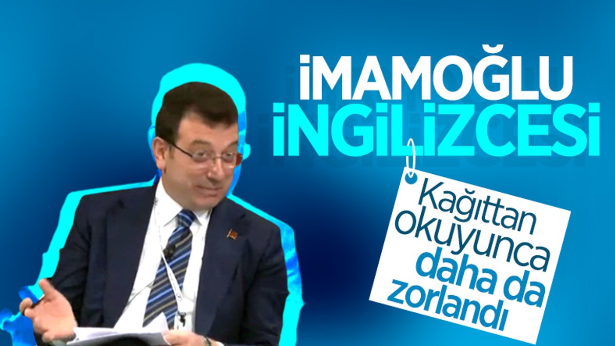 Ekrem İmamoğlu, Almanyada İngilizce konuştu