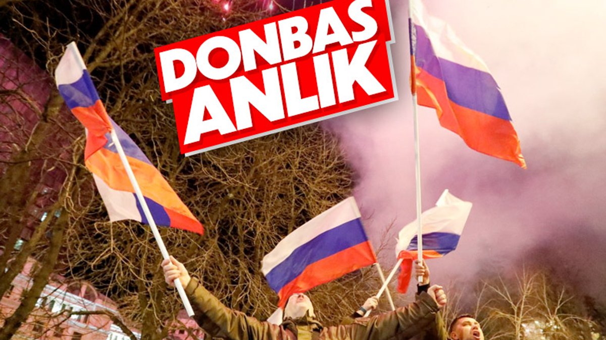Putin'in tanıma kararı sonrası Donbas'ta sevinç gösterileri
