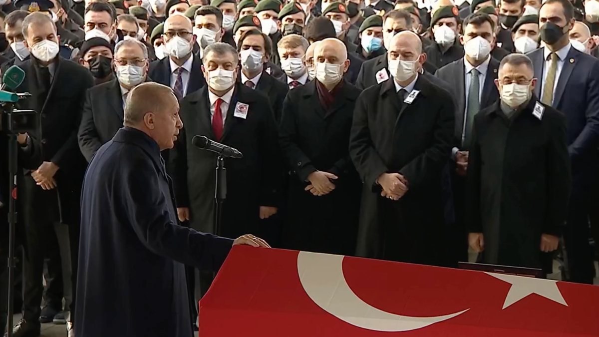 Cumhurbaşkanı Erdoğan, Şehit Hayrettin Eren'in cenazesine katıldı