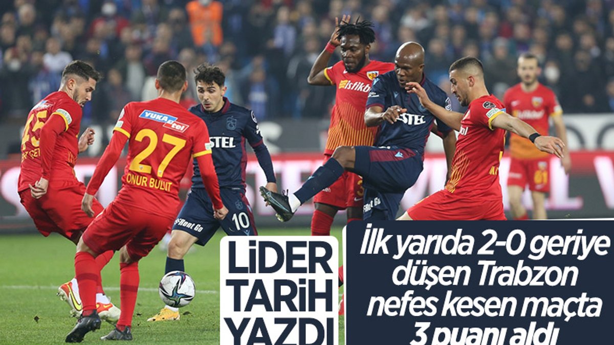 Trabzonspor, Kayserispor'u son saniye penaltısıyla yendi