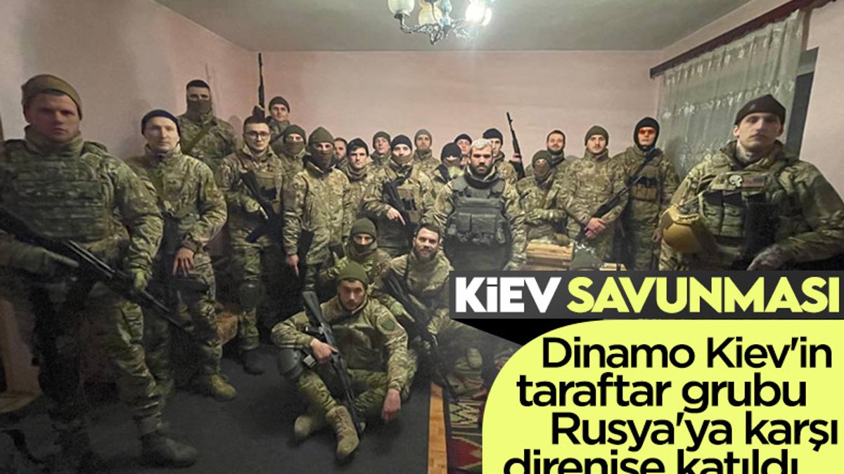 Dinamo Kiev taraftarı, Rusya'ya karşı direnişe katıldı