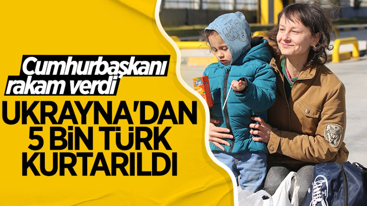Cumhurbaşkanı Erdoğan: 5 bin vatandaşımız Ukraynadan tahliye edildi
