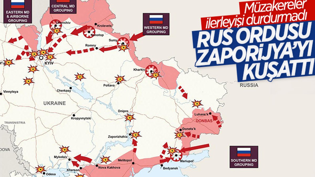 Ruslar sivil direnişin yoğun olduğu Zaporijya'ya saldırıyor