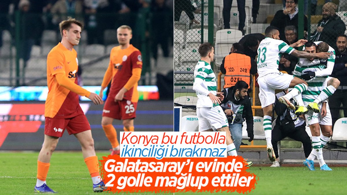 Konyaspor, Galatasaray'ı 2 golle mağlup etti