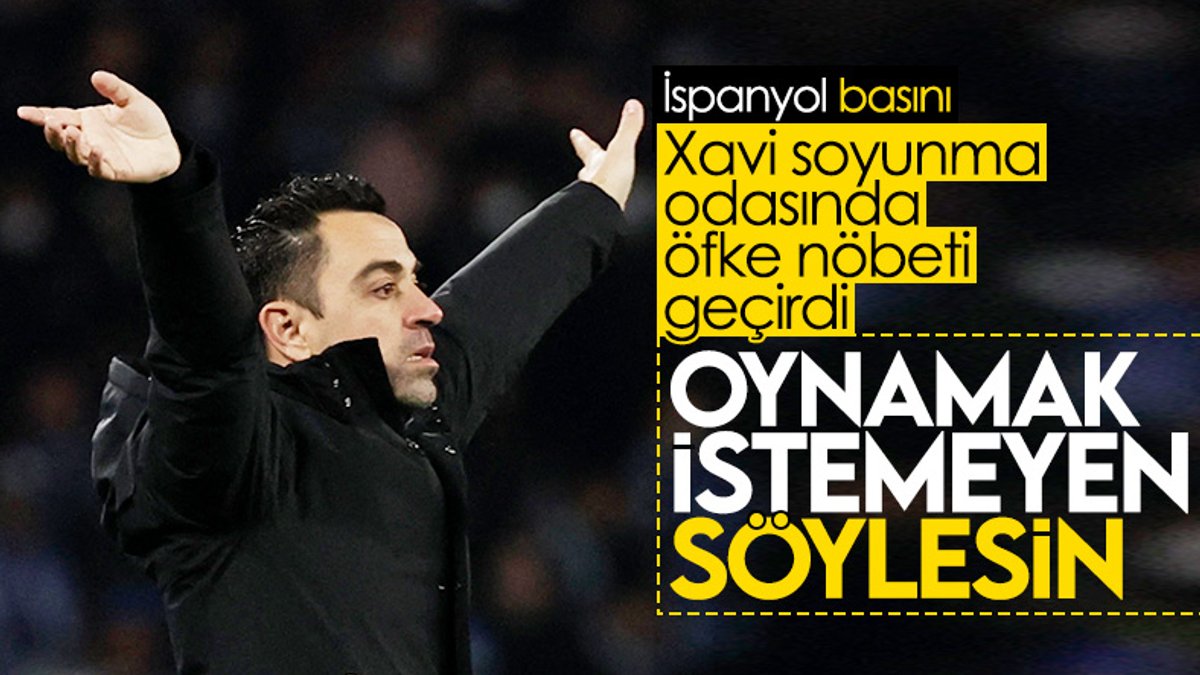 Xavi, Galatasaray maçı devre arasında çıldırdı