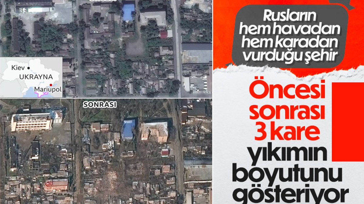 Mariupol'de yıkımın boyutuna ait kareler