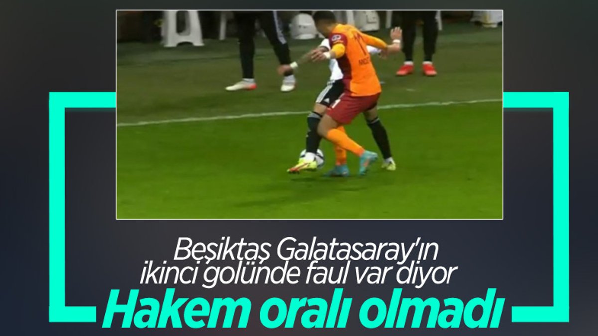 Beşiktaş'tan gol öncesi faul itirazı
