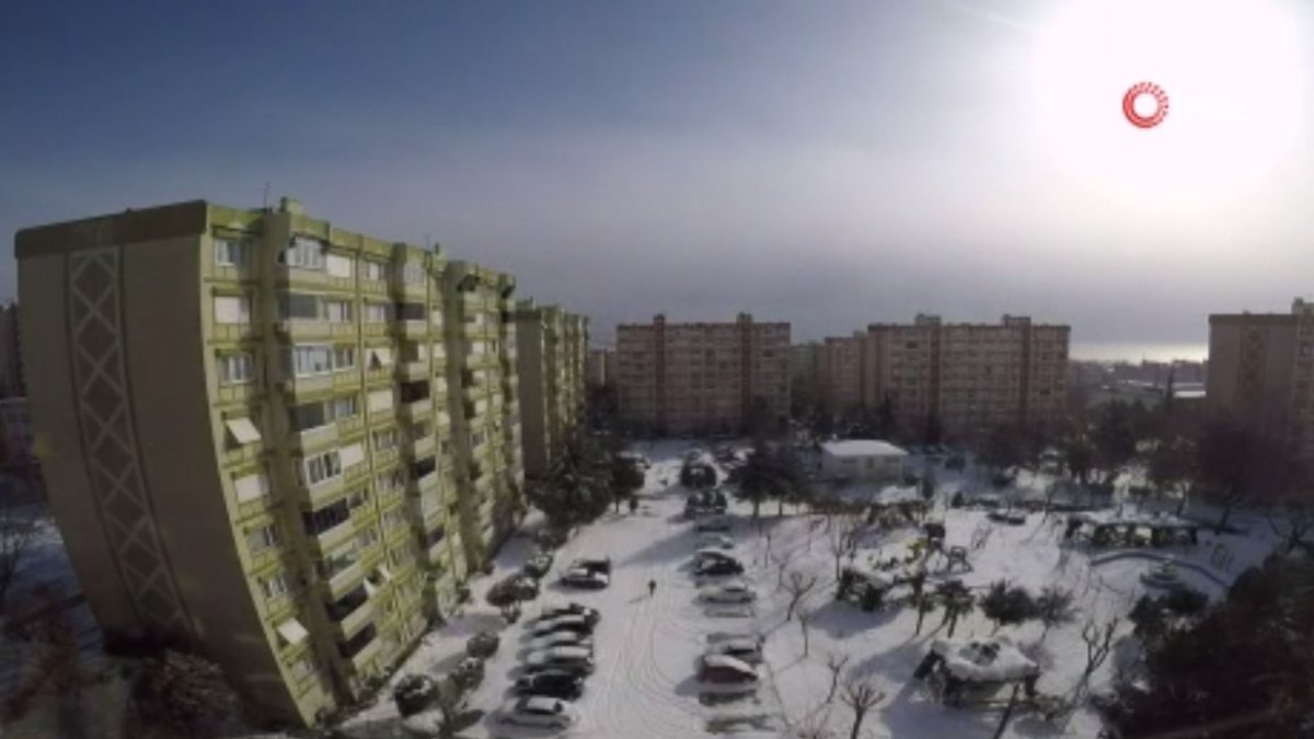 İstanbul’daki kar yağışı saniyelere sığdı