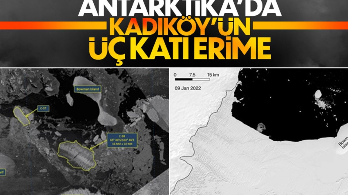 NASA, Antarktika'da eriyen bölgenin görüntülerini paylaştı