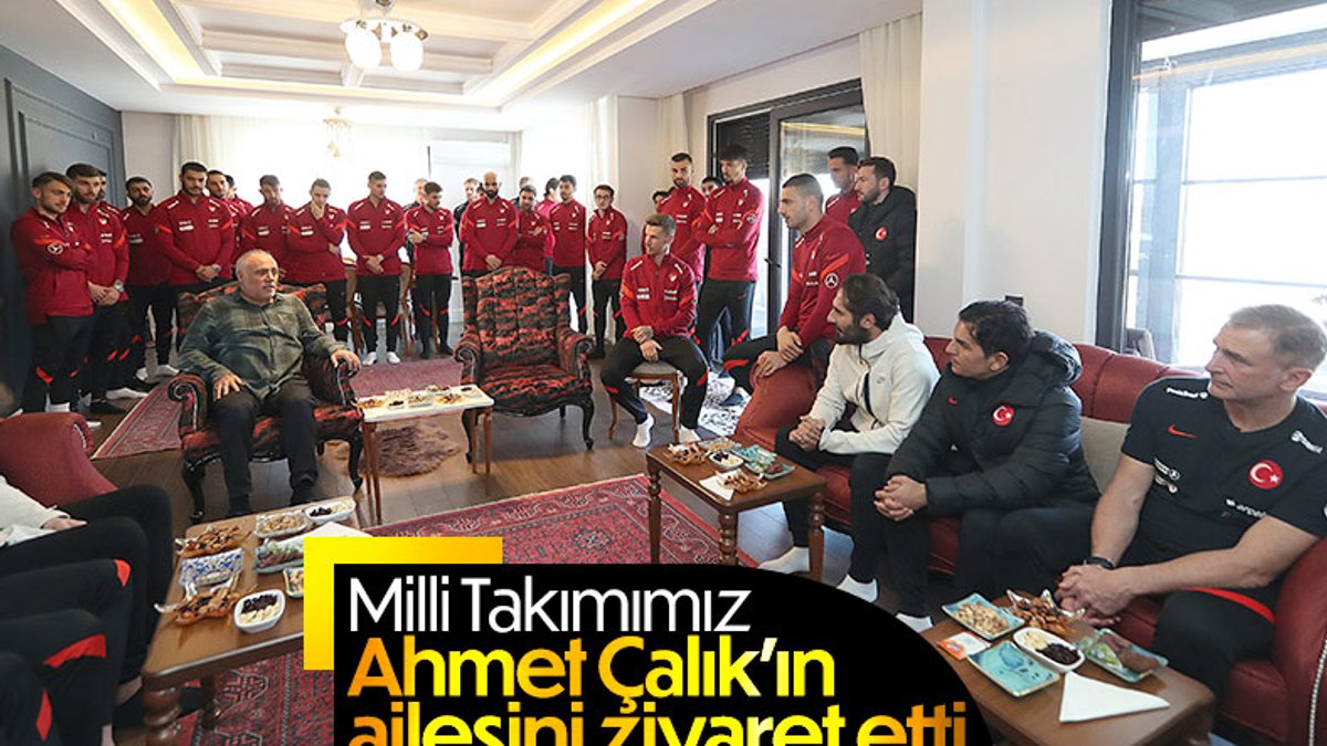 A Milli Takımımız, Ahmet Çalık'ın ailesini ziyaret etti