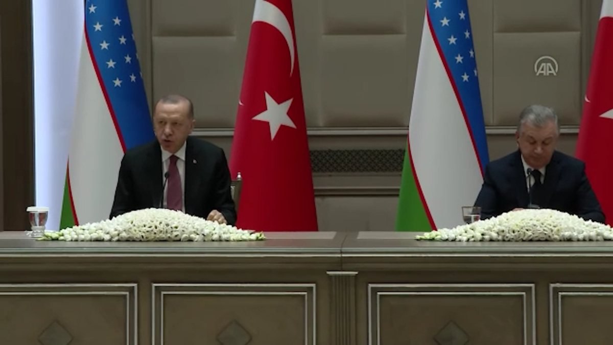 Cumhurbaşkanı Erdoğan: Özbekistan ile 10 anlaşma imzaladık