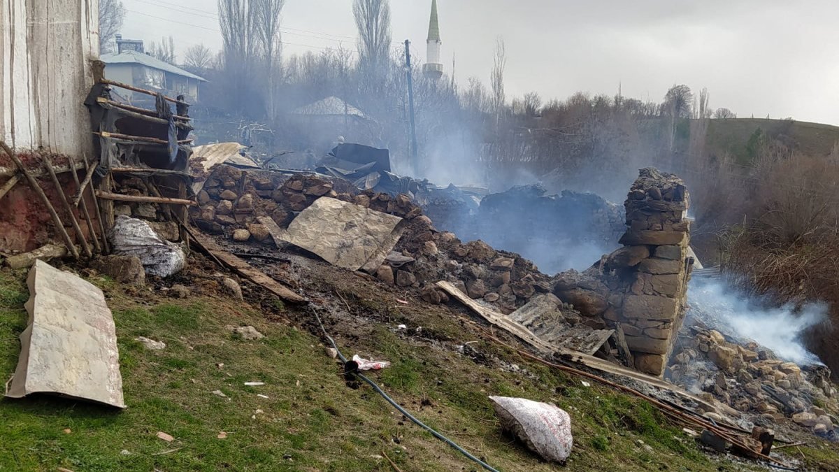 Giresun'da rüzgarla yayılan alevler, 4 evi yaktı