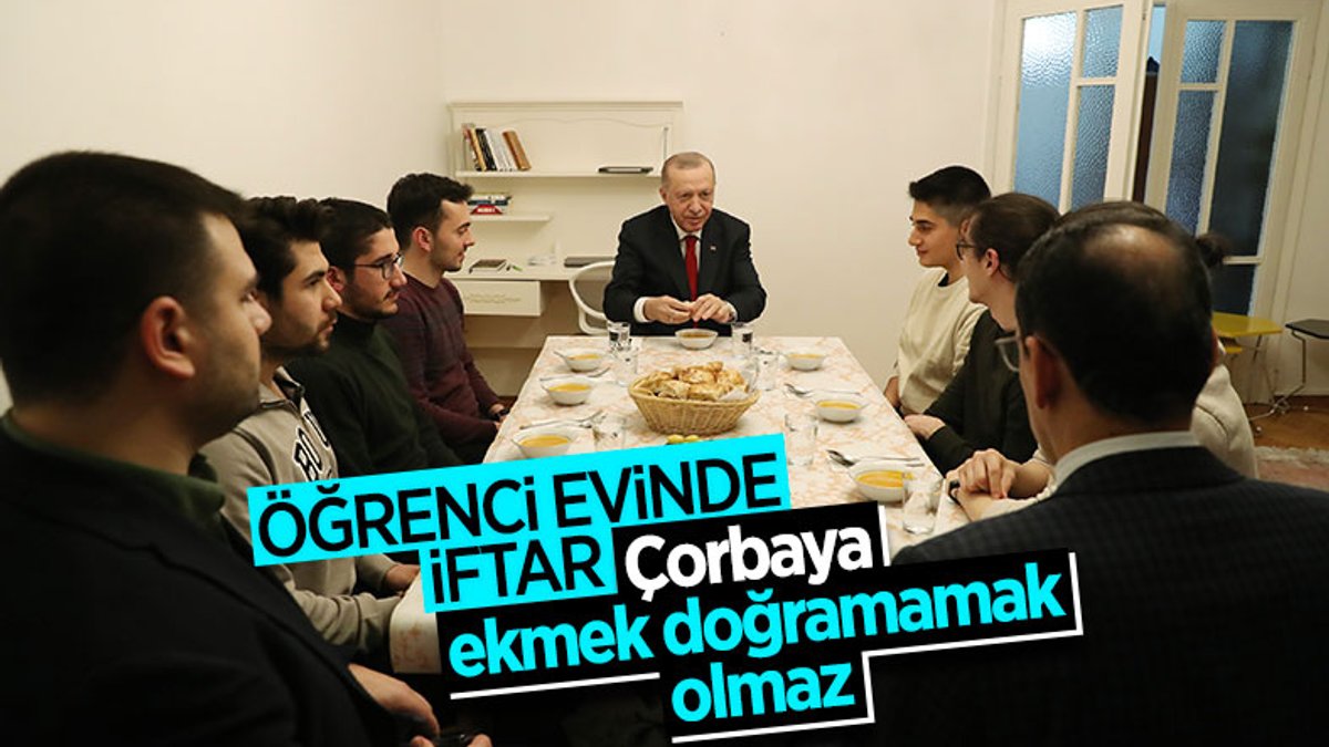 Cumhurbaşkanı Erdoğan, öğrencilerle iftar yaptı