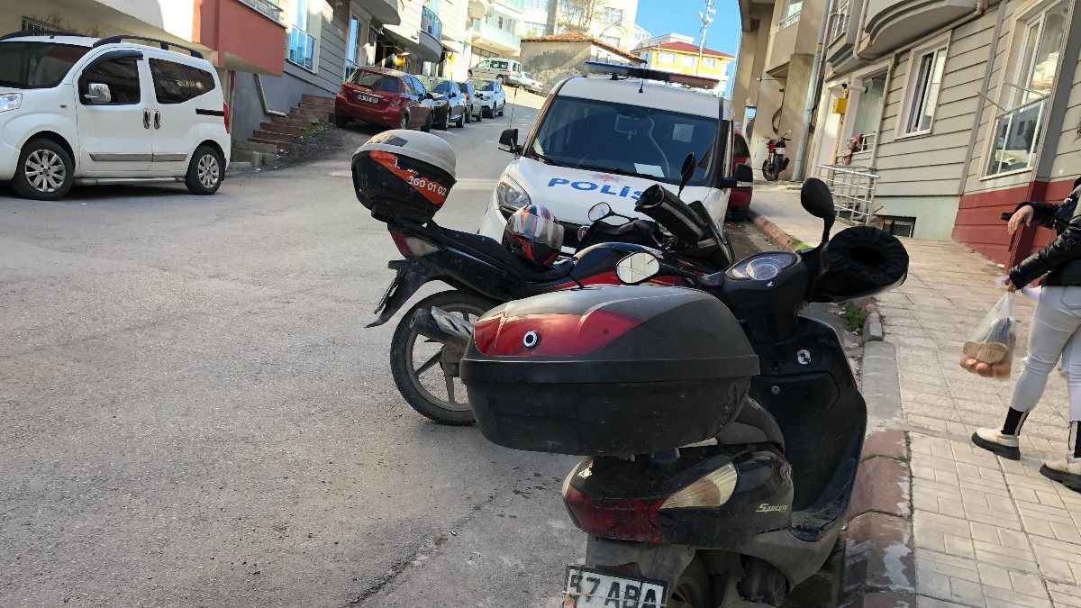 Sinop'ta dengesini kaybeden motosikletli hastaneye kaldırıldı