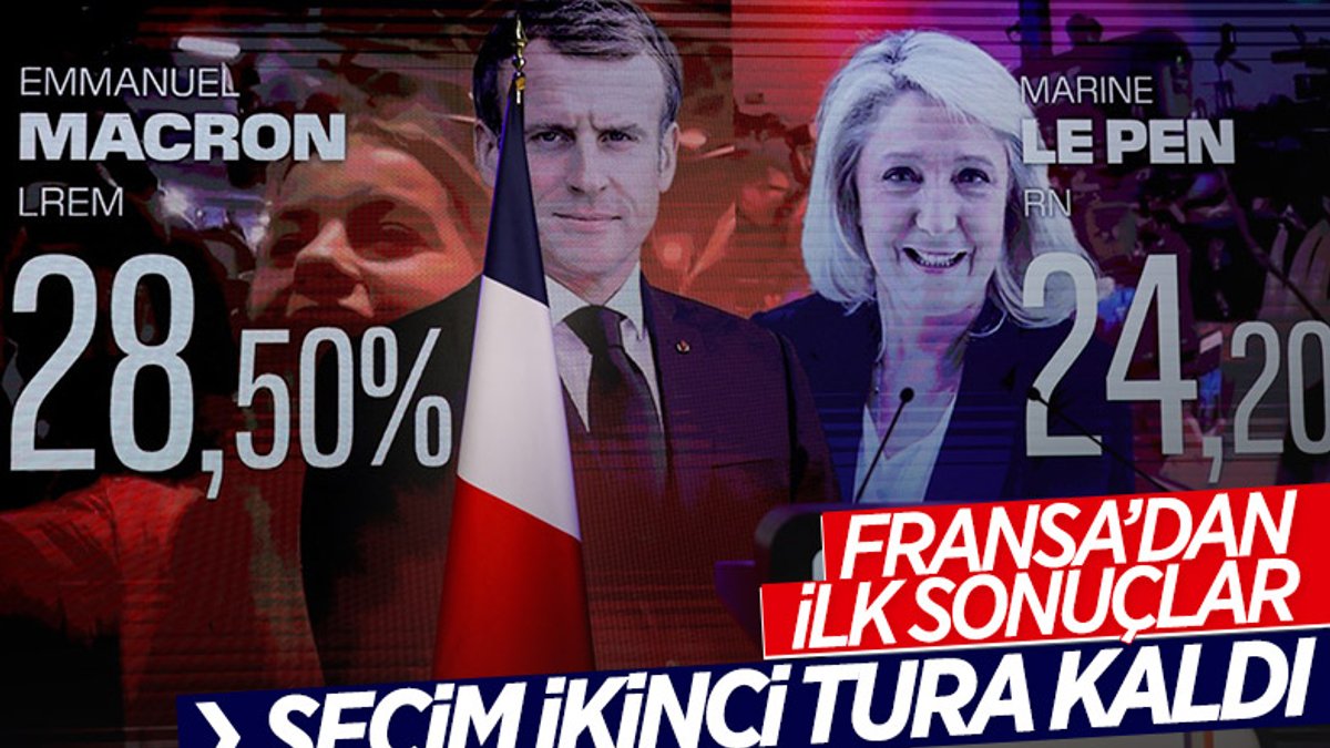 Fransa seçimlerinde Macron ve Le Pen ikinci tura kaldı