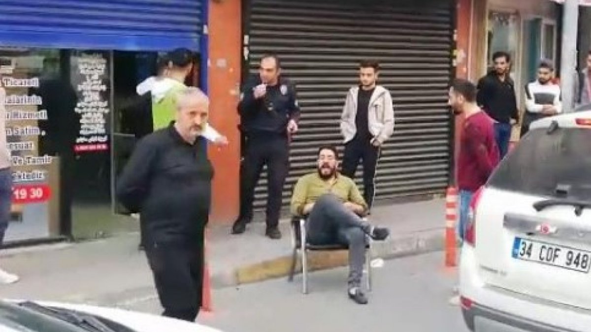 İstanbul'da bir Suriyeli esnaf, sokak ortasında tehditler savurdu
