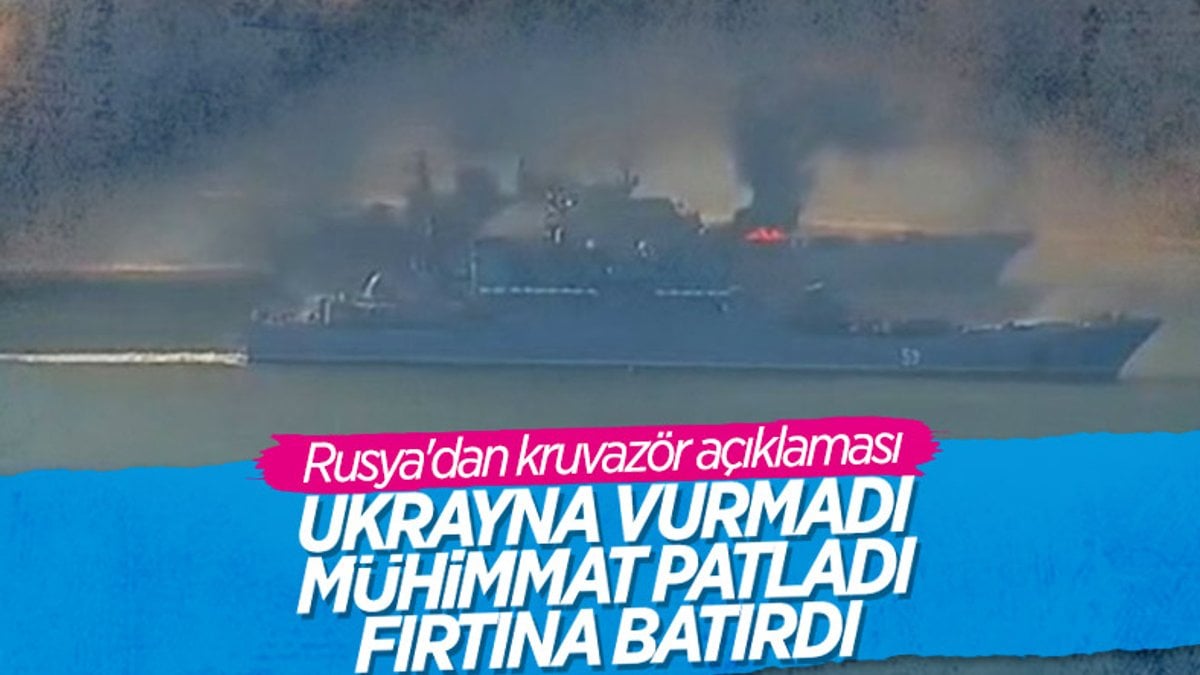 Rusya'nın 'Moskova' kruvazörü battı