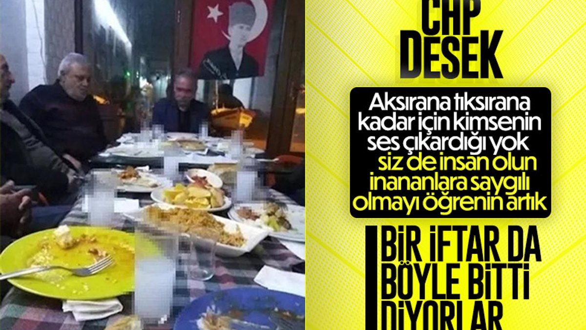 CHP'li başkanın 'rakı sofralı iftar' paylaşımı