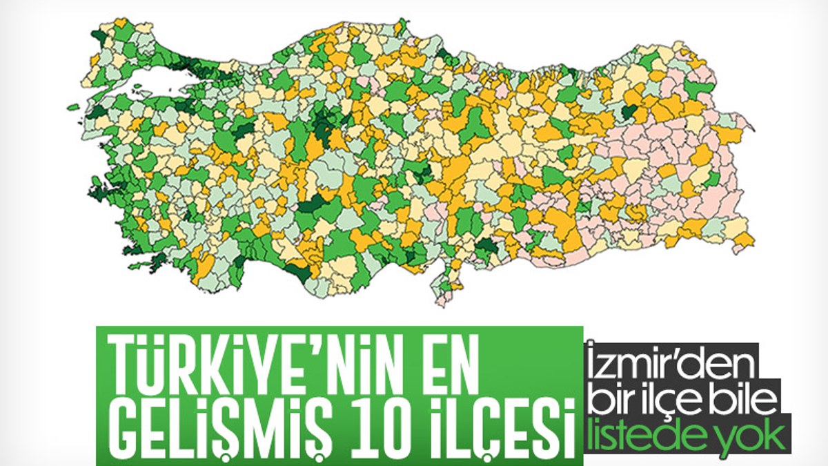 Türkiye'nin en gelişmiş 10 ilçesi