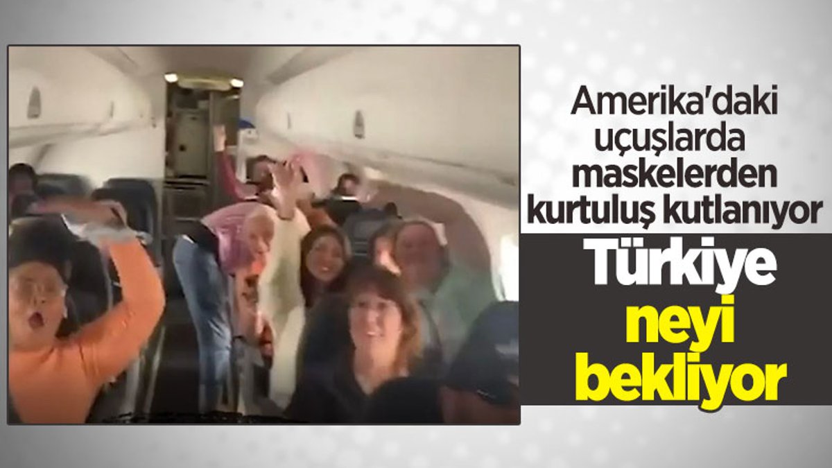 ABD'de uçakta maske kararı sevinci
