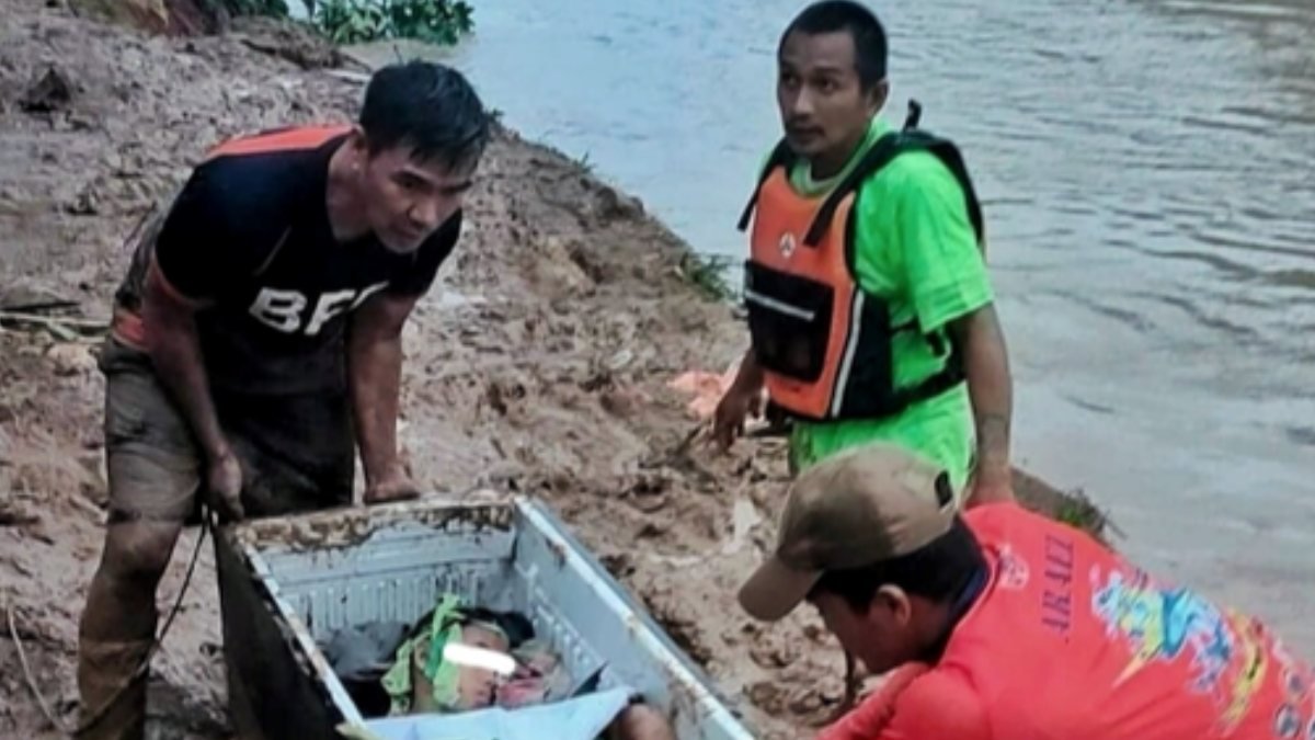 Filipinler’de heyelandan kaçmak için buzdolabına saklandı