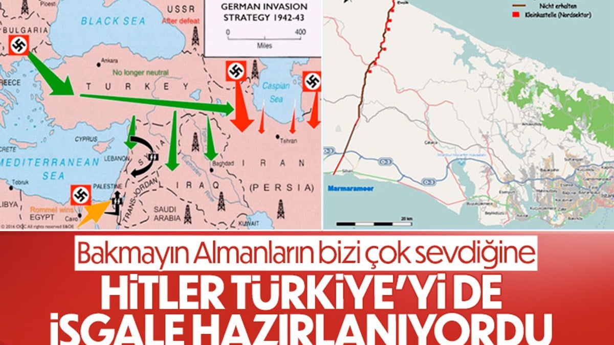 Almanya'nın 2. Dünya Savaşı'nda Türkiye'yi de içine alan Orta Doğu'yu işgal planı