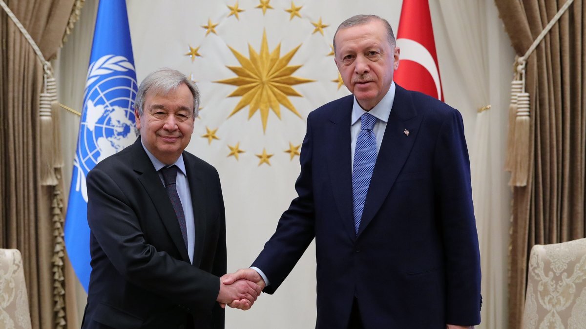 Cumhurbaşkanı Erdoğan, Antonio Guterres’i kabul etti