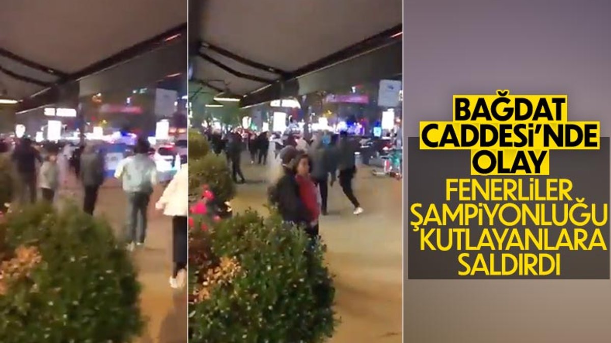 Fenerliler Bağdat Caddesi'nde Trabzonsporluları kovaladı