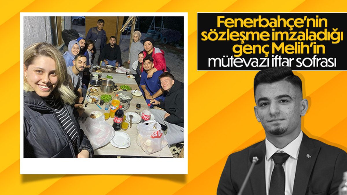 Fenerbahçeli Melih Bostan'ın mütevazı iftar sofrası