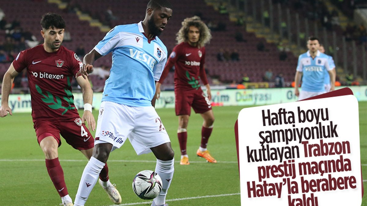 Trabzonspor, Hatayspor'la berabere kaldı