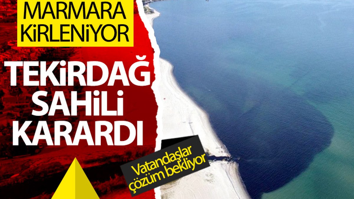 Tekirdağ'da rengi kararan Kınıklı Deresi, Marmara'yı kirletiyor