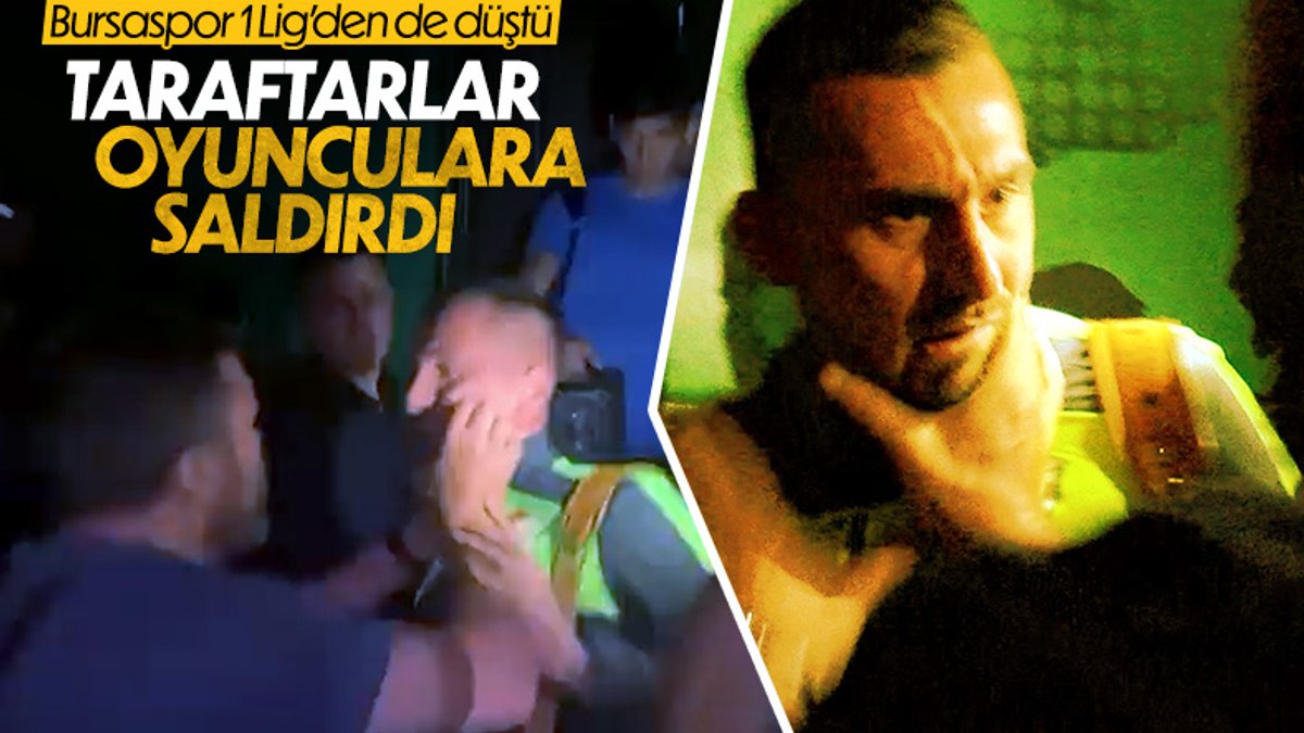 Bursaspor taraftarı oyunculara saldırdı