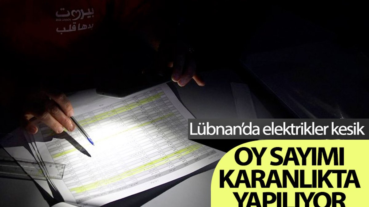 Lübnan'daki genel seçimlerde oy sayımı, elektrik kesintisi altında yapılıyor