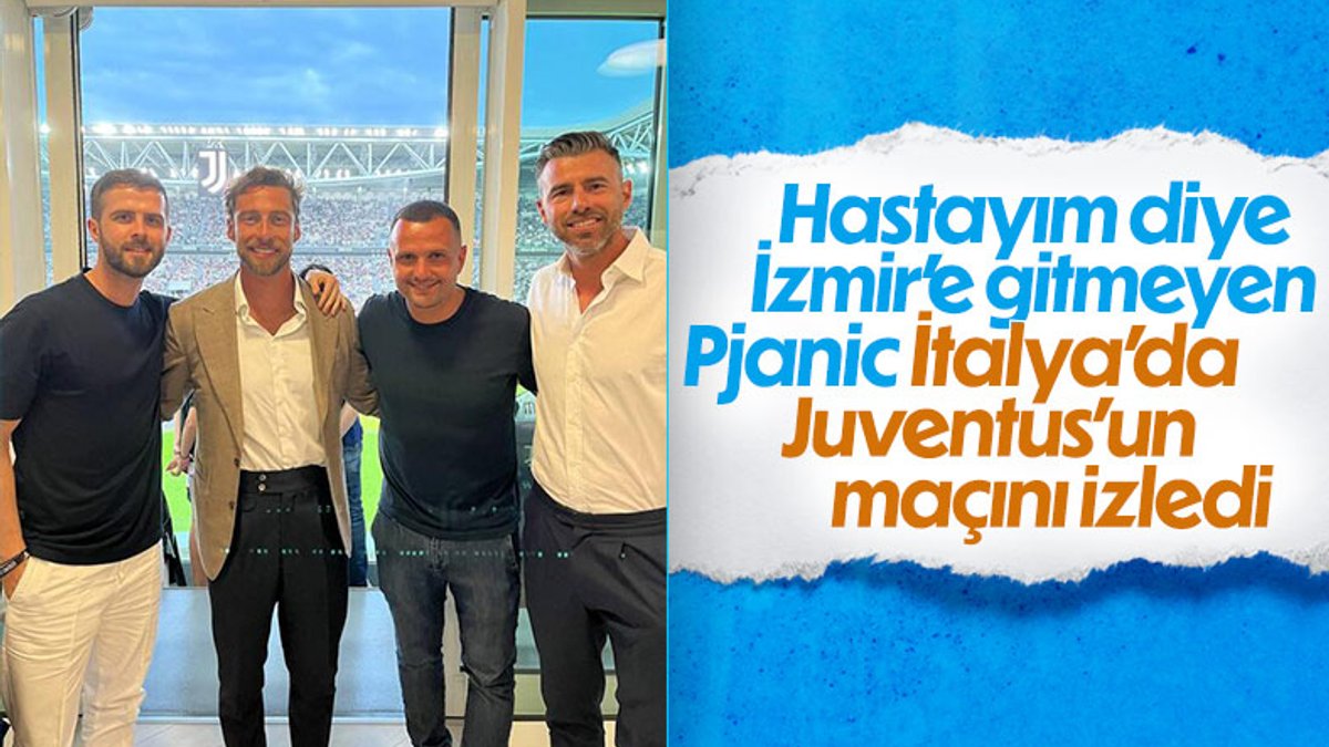 Miralem Pjanic hasta hasta Juventus'un maçını izledi