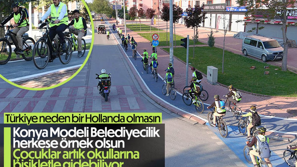 Konya Büyükşehir Belediyesi'nden güvenli bisiklet yolu projesi