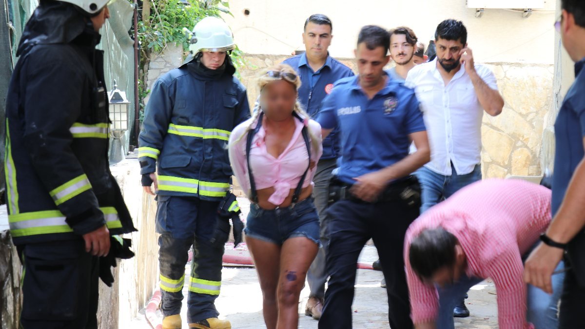 Antalya'da otel yakmaya çalışan kadına gözaltı