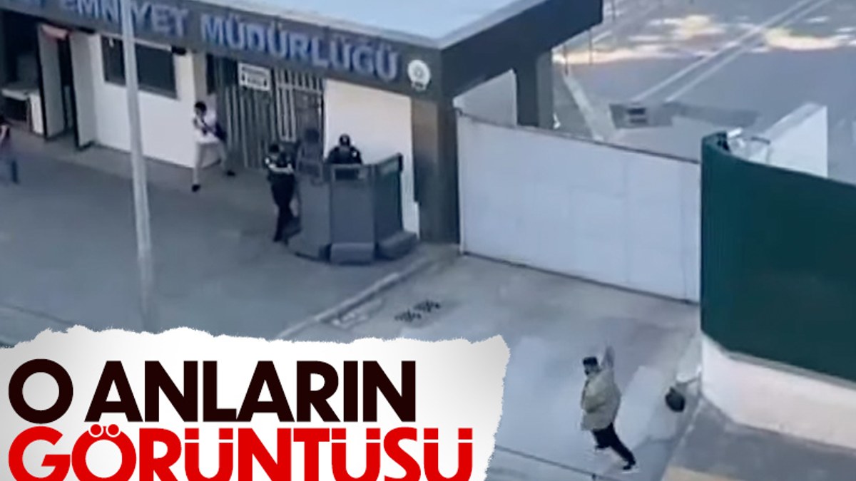 Gaziantep'te emniyete saldırmak isteyen teröristin vurulma anı