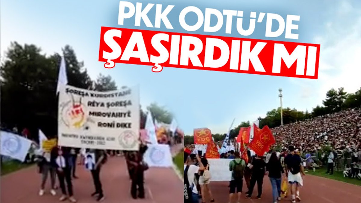 ODTÜ'de PKK sempatizanlarının yürüyüşü