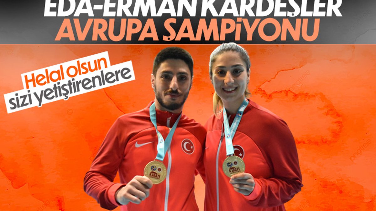 Eda ve Erman Eltemur kardeşler Avrupa şampiyonu