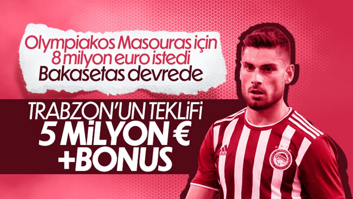 Trabzonspor'da Masouras için Bakasetas devrede