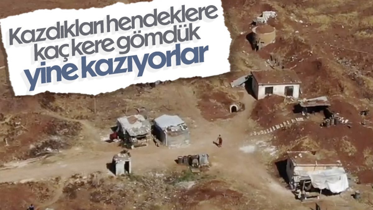 PKK'lı teröristlerin Tel Rıfat ve çevre köylerde hazırlık görüntüleri