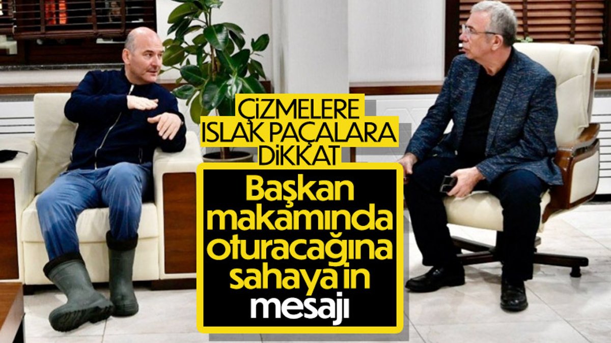 Süleyman Soylu ile Mansur Yavaş, Ankara'daki sel felaketini görüştü