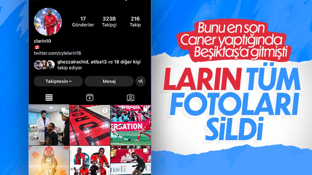 Cyle Larin, Instagram'dan Beşiktaş'ı sildi