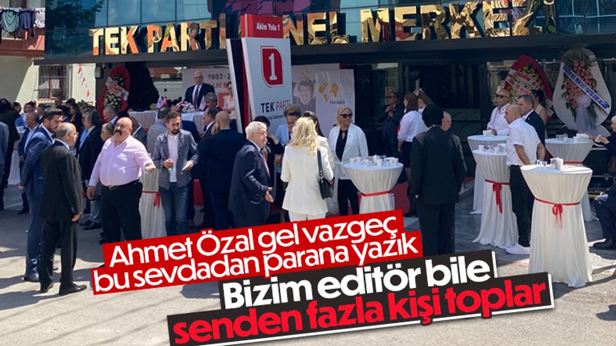Ahmet Özal partisinin genel merkezini az sayıda kişiyle açtı